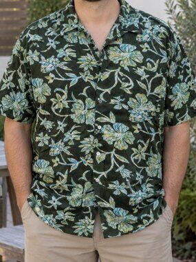 Atlas for Men Floral Short Sleeve Shirt XL